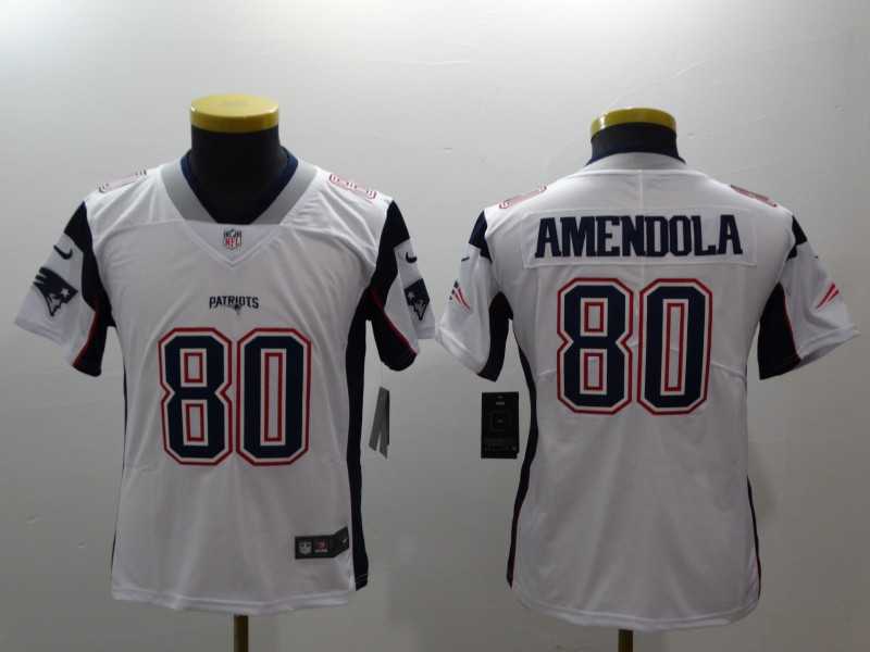 Youth Nike New England Patriots #80 Danny Amendola White Vapor Untouchable Player Limited Jersey